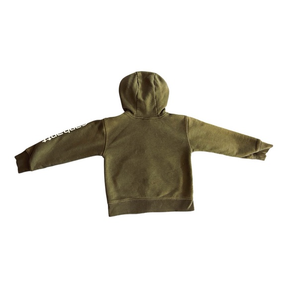 Warm Carhartt Olive Green Toddler 4T Logo Zip-Up Hoodie - Great Condition - Fall - Picture 2 of 5